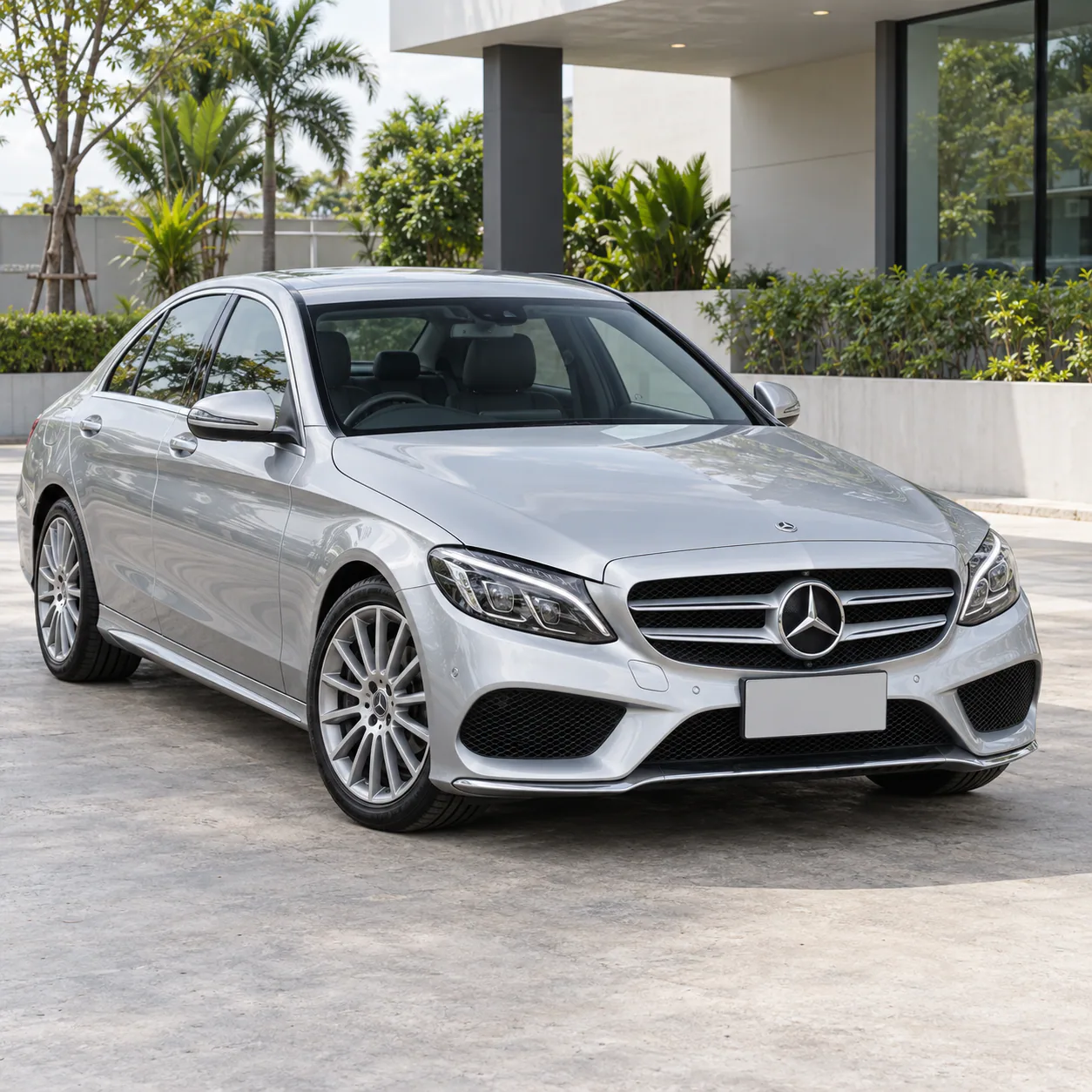 [ตัวอย่าง] Mercedes-Benz C220d ปี 2019 สีเงิน ไมล์ 74,000 กม.