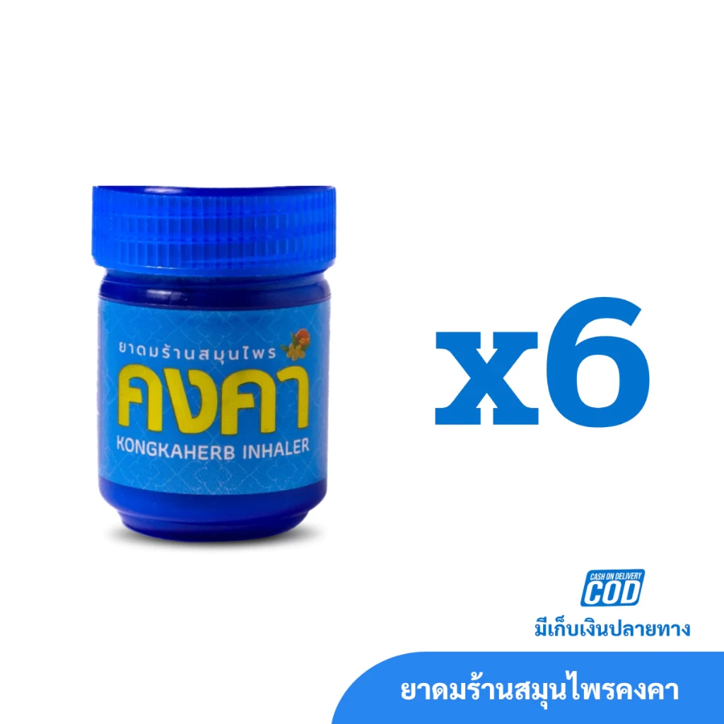 ยาดมร้านสมุนไพรคงคา สีฟ้า แบบครึ่งโหล